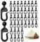 Gazebo Curtain Hooks 50Pcs Replacement Heavy Duty Plastic Hooks for Gazebo Curtains and Mosquito Netting for Outdoor, Black, Plastic, Curtain