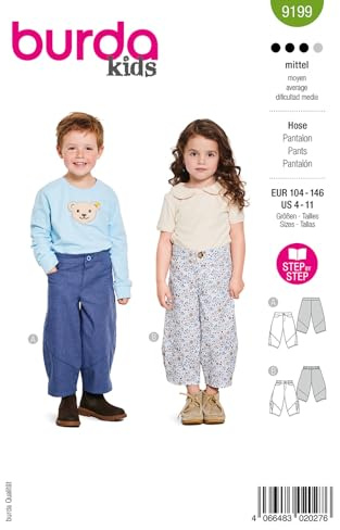 burda kids Schnittmuster Kinder Pumphosen #9199 Gr. 104-146