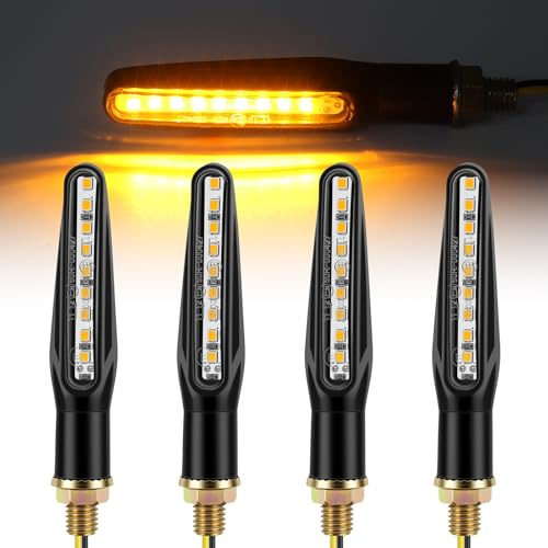 EYPINS 4x Led Motorrad Blinker 12V Universelle Tagfahrlicht ohne Laufeffekt E Geprüft, Wasserprüf IP65, Bernstein Blinklicht für Motocross Roller Moped