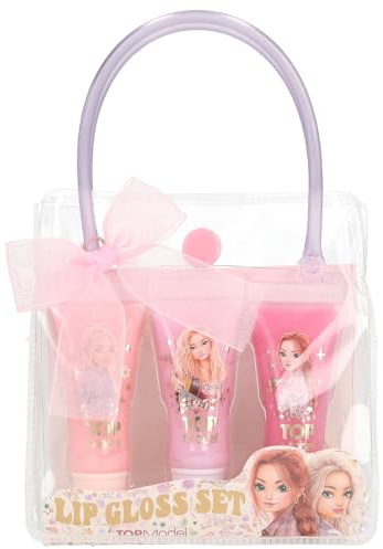 Depesche 13759 TOPModel Cowgirl - Lipgloss Set Beauty and Me, 3 glänzende Lipglosse, in Pink, Rosa und Lila, mit unterschiedlich fruchtigen Düften