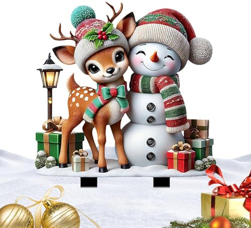 Christmas Garden Decorations: 2D Acrylic Outdoor Decorative Stakes, Christmas Garden Decorations, Christmas Decoration, Santa Gnomes, Christmas Stake Decorations,
