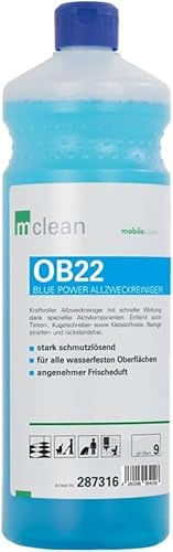 CleanClub Blue Power Allzweckreiniger OB22 – Kraftvoller Fettlöser für Küche, Gastronomie und Haushalt – Entfernt Fett, Schmutz und Öl von allen wasserfesten Oberflächen (1L)
