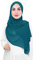 Lina & Lily Damen Hijab Kopftuch Schal mit Glitzer aus Premium Chiffon (Blaugrün)