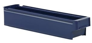 kaiserkraft | Regalkasten aus Polypropylen | Blau, LxBxH 500 x 115 x 100 mm, VE 20 Stk