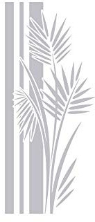 GRAZDesign Fenstertattoo Wellness Banner mit Palmen-Blätter, Glastüren Aufkleber Badezimmer, Glastattoo Folie für Duschkabine / 133x57cm