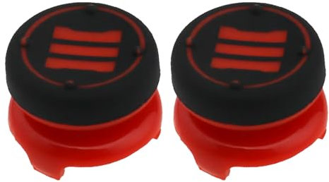 ENET - Agarre de pulgar para extensión de altura del stick analógico, 2 unidades, compatible con los mandos de PS4, Xbox 360 y PS3, color blanco, rojo y azul