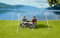 BERGER Faltpavillon Festival │ 3mx3m UV50+ blau faltbar Partyzelt zum Camping oder als Garten Pavillon 3x3 Meter │ inkl. Tragetasche, stabiles Stahlgestänge Faltpavillon 3x3
