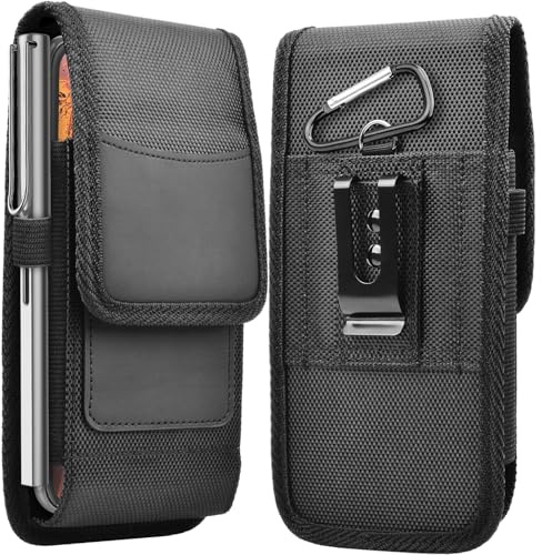 Takfox Funda de teléfono para Samsung Galaxy S22 Ultra S23 Plus S21 S20 S10 Note 20+, A03S A14 A53 A51 A71 A13 A02S A12 A32, G Pure 2022 Nylon Clip para cinturón de teléfono Celular Funda de