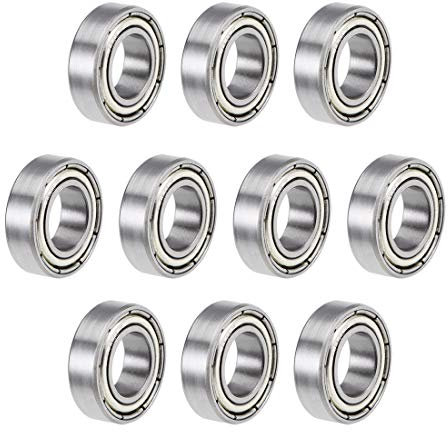 sourcing map 10St Rillen Kugellager 689ZZ Z2 Doppelt Geschirmt Kohlenstoffstahl 9mm X 17mm X 5mm