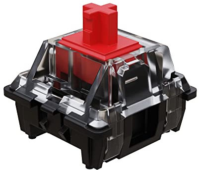 Gateron KS-15 Optical Switches for MX Mechanical Gaming Keyboard | 45g Force | Linear | Clear Top RGB Switches for Backlit Keyboard | (120 PCS, Red)