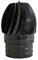 Sombrero para chimenea y estufas Extractor de humos Giratorio color Negro vitrificado diámetro 150mm