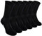 Sock Snob - 6er Pack Herren Kalbsgröße Bambus Bio-Baumwolle Laufsportsocken (37040 EU, Schwarz)