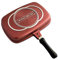 Royalty Line RL-DF28M - Padella doppia con rivestimento in marmo, 28 cm, colore: Rosso