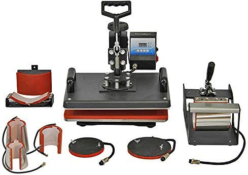 Prensa de Calor 8 en 1 de 38x30cm con Accesorios Prensa Térmica Profesional para Sublimación de Gorros Tazas y Camisetas Heat Press Machine con 10 Hojas Sublimación GRATIS + 2 Años Garantía Eléctrica