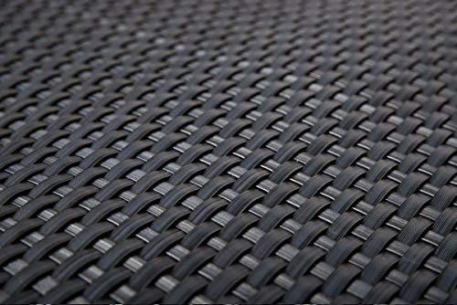 Sellon24® PE-Rattan Balkonverkleidung Balkonbespannung Sichtschutz Windschutz Matte für Balkon Terrasse Garten (17,99€/m2) (RD03 Anthrazit/Dunkel Grau, 110)