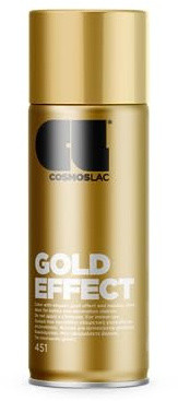 COSMOS LAC Spray Pintura Efecto Cromo Oro N-451 400 Ml