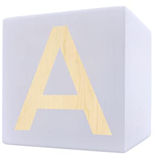 Holzbuchstabe Würfel, 5 x 5 cm, weiß, Buchstabe A