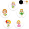 10pcs Apprentissage Propreté Enfant Autocollant, Réutilisables Autocollant Magique pour Pot d'Apprentissage de la Propreté pour Petites Filles avec 5 Différents Modèles de Princesse Elfe
