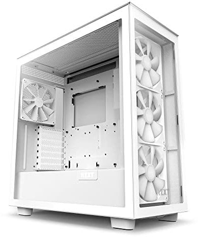 NZXT H7 Elite - CM-H71EW-02 - ATX Mid Tower PC Gaming Case - Front I/O USB Type-C Port - Quick-Release Tempered Glass Side Panel - White (2023)