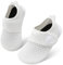 BARERUN Zapatos acuáticos para bebés, niñas y niños, para natación, deportes acuáticos, calcetines acuáticos para playa, piscina, natación, arena, Blanco (All White), 12-18 Months Infant