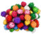 yuntop 70 Stück sortierte Farben, glitzernde Lametta-Bälle, Katzen-Spielzeug, Pompom, Katzenspielzeug, interaktive Katzen-Pompons, Bälle für Kätzchen, Lieblingsspielzeug, glitzernde flauschige Bälle