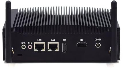 WEIDIAN Lüfterloser PC Industrie Mini PC lüfterlos Win 11 Pro i5 32GB RAM 1TB SSD Core i5 8350U Mini Desktop Computer 4K 2HD, 2RS232 COM, 2Gigabit LAN, 8USB Linux Auto Power On für Business Home