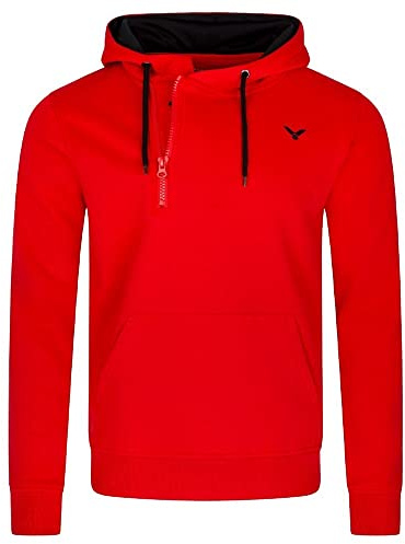 VICTOR Sweater Team Jacket – Unisex Kapuzenjacke mit Reißverschluss, Hoodie, Sweatshirt mit Kapuze - rot