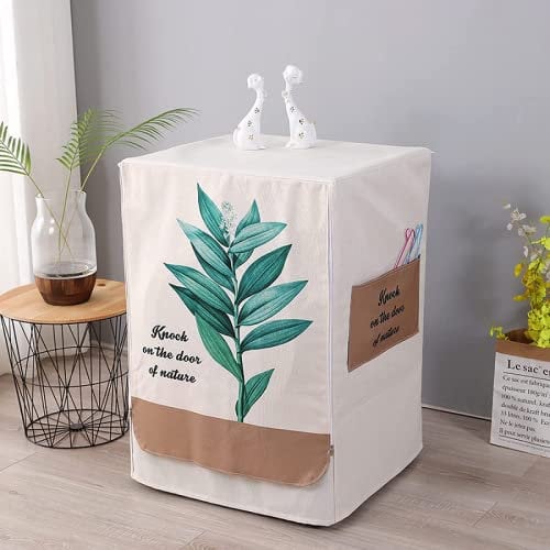 BaoT8YLu Funda para lavadora, funda para lavadora, cubierta automática para la lavadora de carga frontal (A planta, tamaño L 60 x 60 x 85 cm)