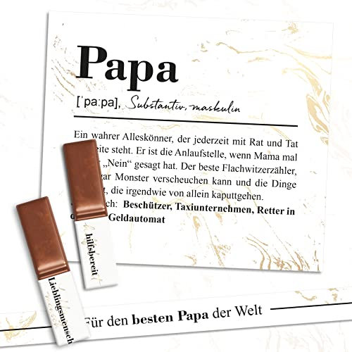Aufkleber Set auf 3 Din A4 Sticker Bögen für Merci Schokolade für 250g Box als Geschenk ohne Schokoriegel zum persönlich Danke sagen Y062 (05 Papa)
