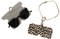 suniboi Brillenetui Damen, Herren - Brillentasche, weich, schmal - Brillenhülle - Brillenbeutel - Brillen Etuitasche - Sunglasses case Sonnenbrillen - mit Karabiner, zum anhängen (Leopard)