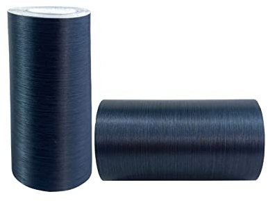 LUO YIYI Brushed Metal Look Peel and Stick PVC Self-Adhesive Wallpaper Border Board Trim Moulding Sticker Hair Line 3.93 Inch X 32.8 Feet (Dark Blue)