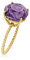 Bellitia Jewelry Bague de Fiançailles Alliance Promesse Argent 925/1000 Plaqué Or 18K avec Péridot Vert/Amethyste Violet/Tourmaline Rose/Topaze Bleue Simulé, Bague Solitaire pour Femme Fille