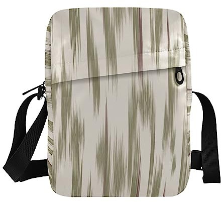 Kleine Umhängetasche mit Ikat-Muster, für Damen, Seitentaschen, Mädchen, Geldbörse, Crossbody-Tasche, Ikat-Muster