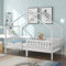 Kinderbett Hausbett 90x200 cm Rausfallschutz Bett, Holzbett für Kids, Mit Rausfallschutz und Lattenrost, für Kinder (Weiß Ohne Schubladen)