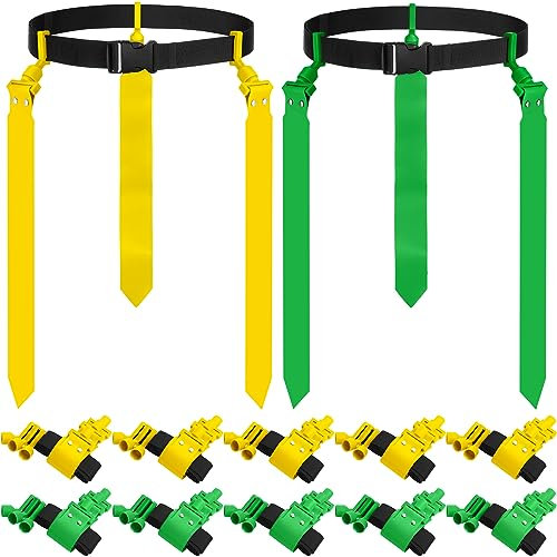 Hungdao Fußballgürtel und Flaggen für 12 Spieler, verstellbar, für Kinder, Teenager, Erwachsene, Teamtraining, Sportveranstaltungen