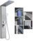 LED Shower Panel Tower, KEOKBON 5-Function Shower System with Rain Waterfall Shower, 4 Body Massage, Handheld Spray and Bathtub Spout, Shower Column Silver