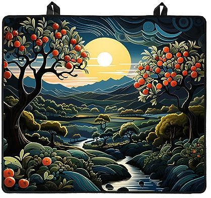 Kitchenraku Tappetino per piastre a induzione, 78 x 52 cm, protezione piano cottura a induzione, tappetino di protezione per stufa in vetro (78 x 52 cm, nero)