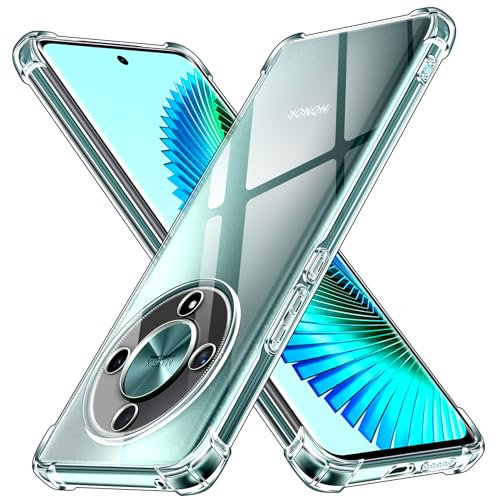 iVoler Cover per Honor Magic6 Lite/Honor Magic 6 Lite 5G, Custodia Antiurto Trasparente per Assorbimento degli Urti con Paraurti in TPU Morbido, Sottile Morbida in Silicone TPU Protettiva Case