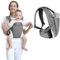 Aolso Tragetuch Baby, Babytrage für Neugeborene ab Geburt, Baby Bauchtrage Rückentrage, Ergonomischer Tragetuch, Neugeborenes bis Kleinkind, Nehmen Sie es mit, Multifunktional (Grau-Baumwolle)