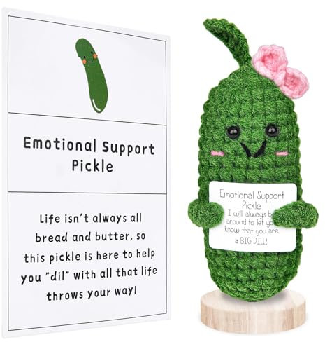 COLEESON Emotional Support Pickle, Positive Kartoffel, Positiver Pinguin, Geschenke für Frauen/Männer, Inspirational, Aufmunterung Geschenke, Viel Glück Geschenke, Motivationsgeschenke