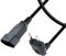 RIIEYOCA 90 Grad rechtwinkliges Euro-Stromverlängerungskabel, Typ-C-Stecker-Eurostecker auf Typ-C Eurobuchse,2.5A/250V, 0,75 mm² für PC Computer Monitor, TV, Haushaltsgeräte,Schwarz