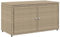 vidaXL Gartenschrank, Geräteschrank mit viel Stauraum, Beistellschrank Schrank mit Türen, Balkonschrank Terrassenschrank, Beige Poly Rattan