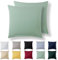 Alreya Kissenbezug 60 x 60 cm (2er Set) - Sommergrün - 100% Jersey Baumwolle - Kissenhülle für Kissen 60x60 cm, Jersey Kopfkissenbezüge, Superweicher Kissenbezüge 60x60 mit Reißverschluss