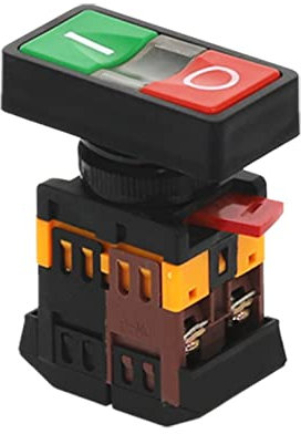 FUERLI Interruttore a Doppio Pulsante Start-Stop AS-22N 25N con Lampada a LED (Color : 220v)
