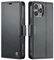 QLTYPRI Wallet Case for iPhone 16 Pro Max, Premium PU Leather Magnetic Flip Folio Case with RFID Blocking Card Slots Kickstand Shockproof Protective Phone Case Cover for iPhone 16 Pro Max - Black