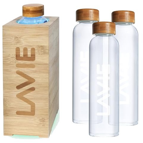 LaVie Premium - Purificateur d'eau Bambou Innovant à lumière UVA, sans Consommable. Transformez Votre Eau du Robinet en Eau Douce et Délicieuse en 15 MN - Pack 4 L