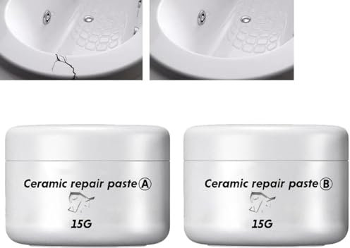 30G Ceramic Tile Repair Paste - Adhesive for Cracks, Chips in Porcelain and Tub - Repair Kit