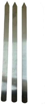 YSAMAX BBQ Kebab Skewers Stainless Steel Flat, Extra Wide Design, Long-Lasting Durability, Rust- and Corrosion-Resistant, Easy to Use, Versatile Uses, (3PCS)