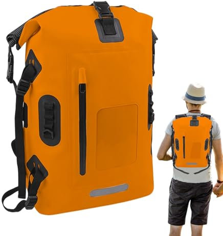 Wpsagek Flüssige wasserdichte Packsack | 30 l wasserdicht wasserdichter Packsack – PVC trocken und nass Trennung Rucksack für Training leicht trockenen Rucksack, Orange1, Refer to Description, Unisex