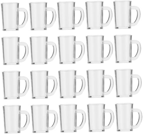 BESTonZON 20 Stücke Mini Bier Schuss Tassen Für Puppe Tragbare Tassen Tasse Hause Dekorative Miniatur Tassen